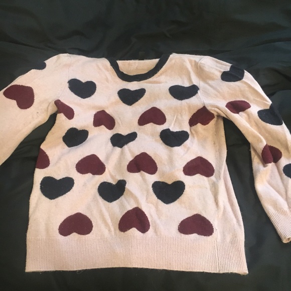 JCrew Heart Sweater - Picture 1 of 4